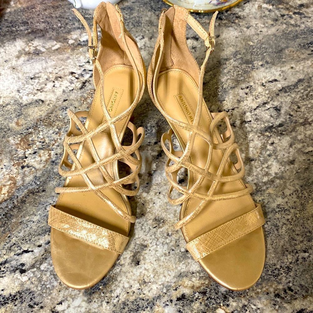Metallic Gold Antonio Melani Heels
